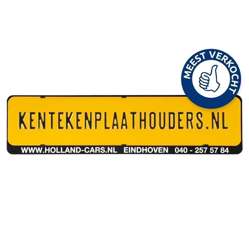 Kentekenplaathouder met Tekstrand Serie 1 - Kentekenplaathouders.nl