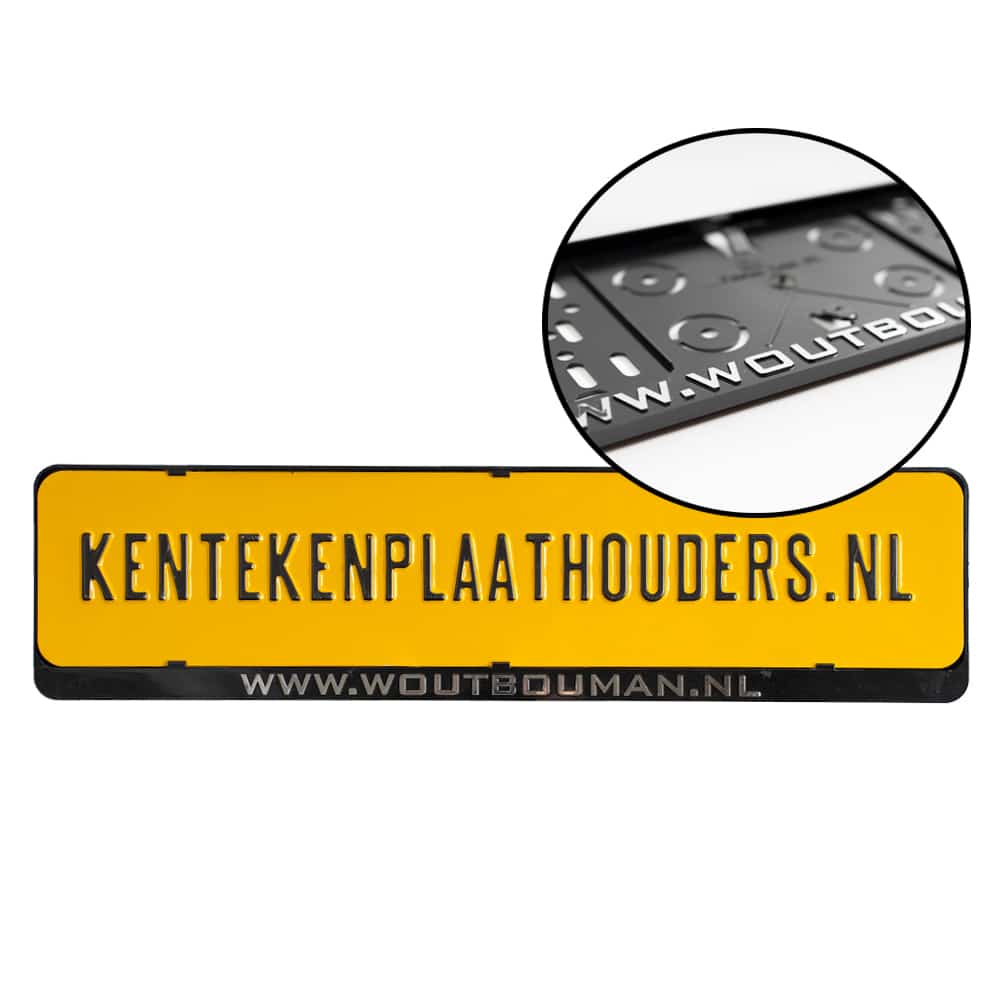 Reliëf Kentekenplaathouder Bedrukken - Kentekenplaathouders.nl